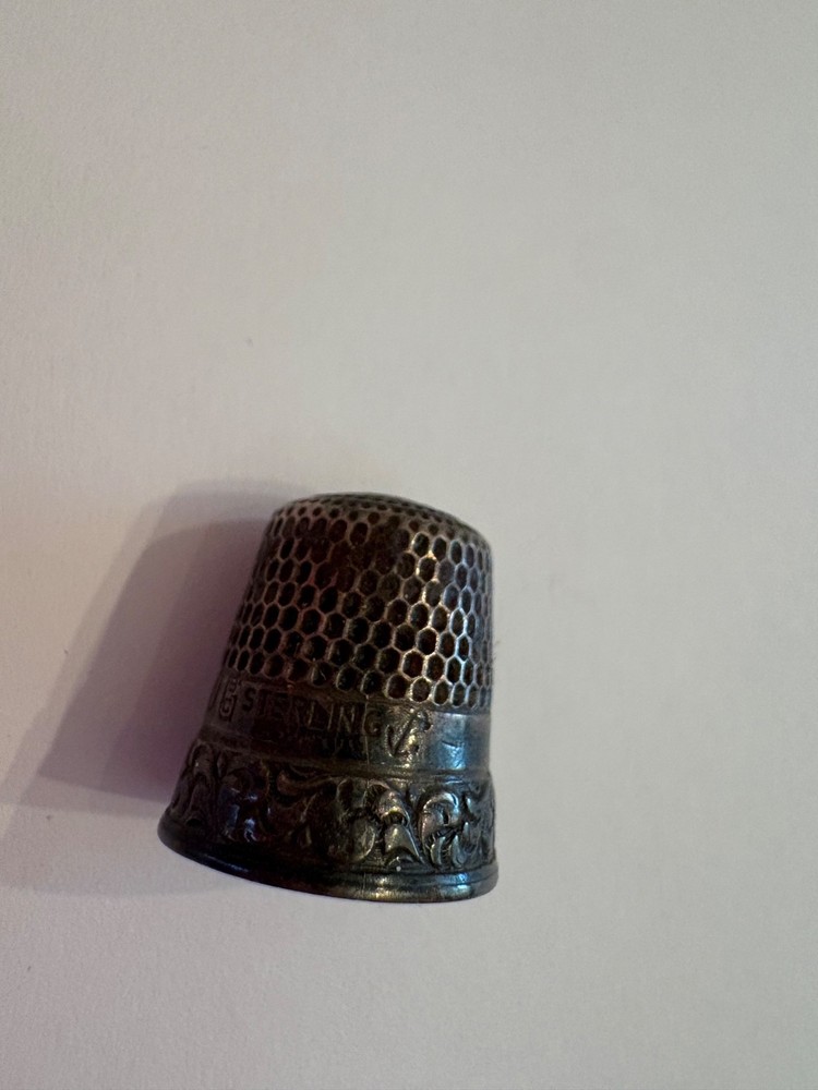 Antique Sterling Silver Thimble 10