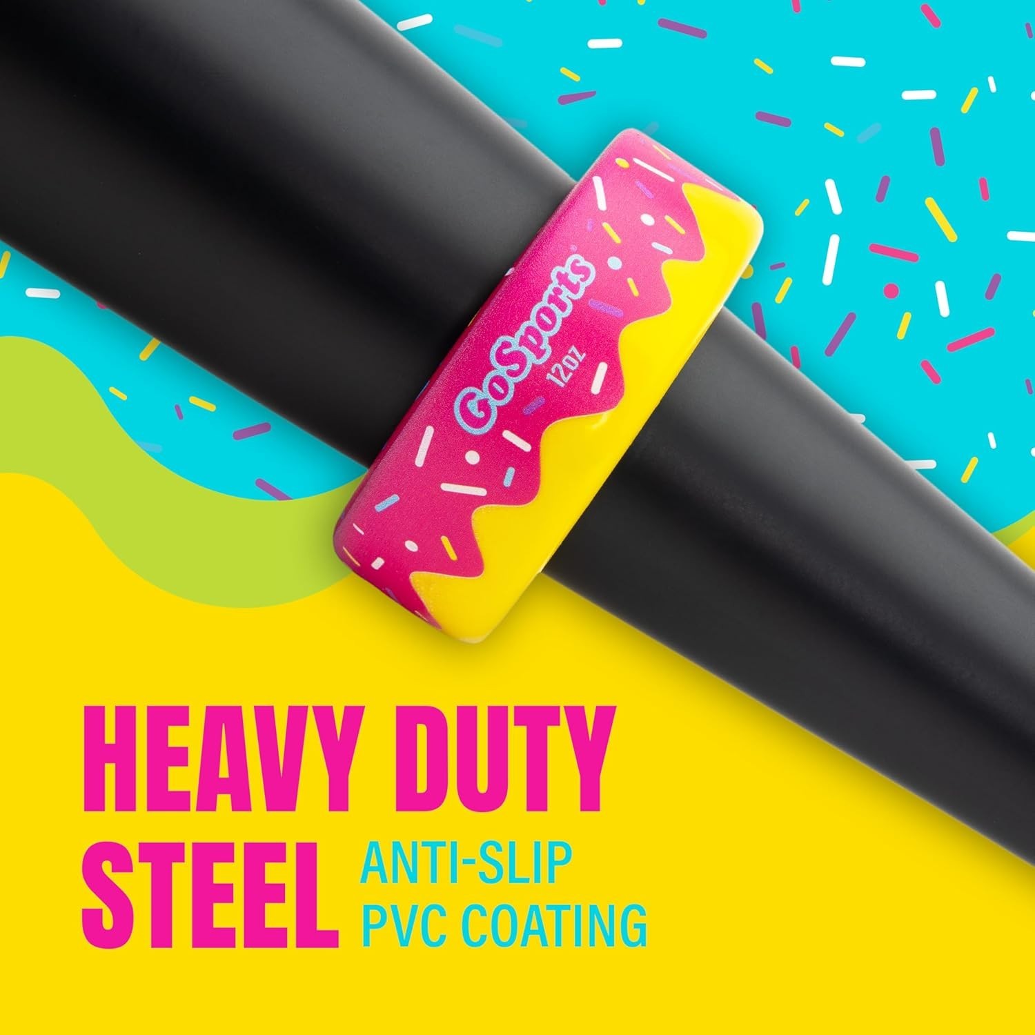 Baseball and Softball Bat Donuts - 2 Pack Baseball Drip Bat Weights - 16 oz &...