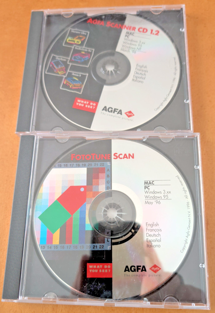 FotoTune Scan & AGFA Scanner CD v1.2 – Photo Scanning Software – 2 Discs