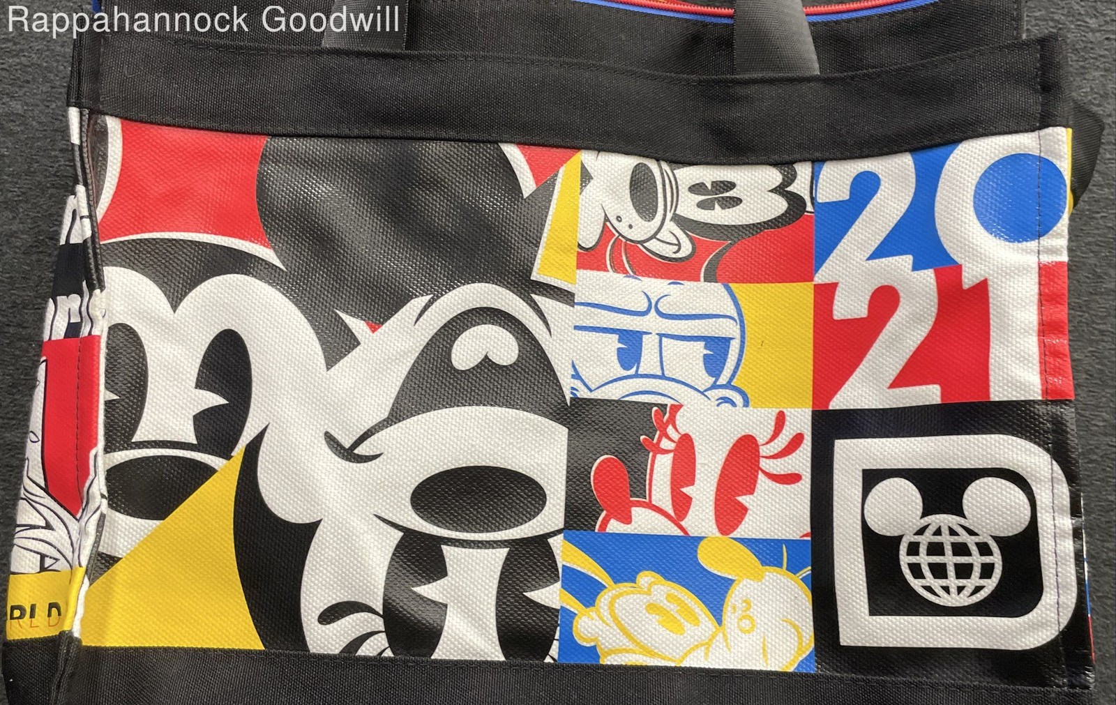 Disney Walt Disney World 2021 Pop Art Mickey Mouse Multi-Color Tote Bag