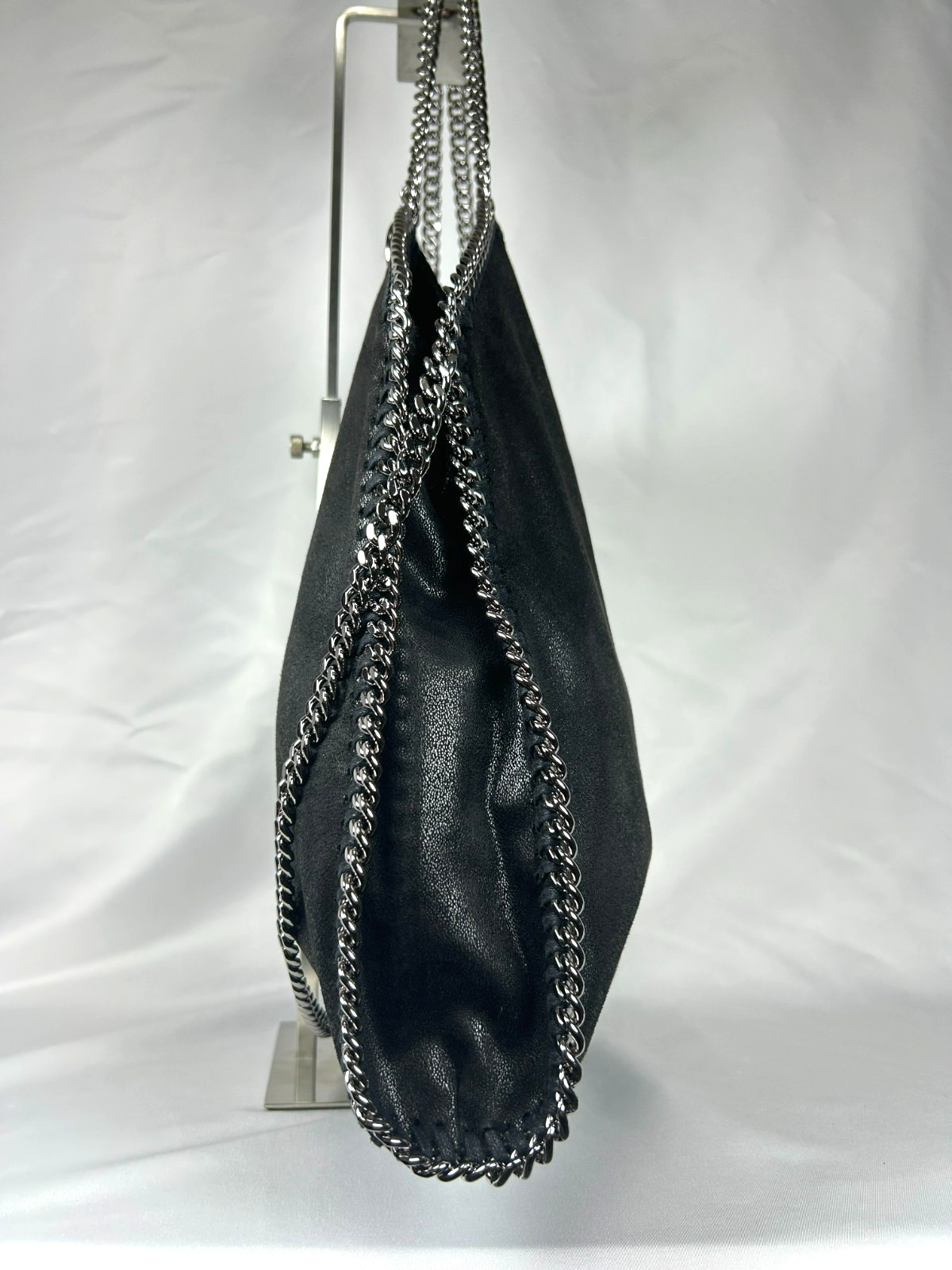 Stella McCartney Falabella Fold-Over Tote Shoulder Bag Black beautiful UK 122610