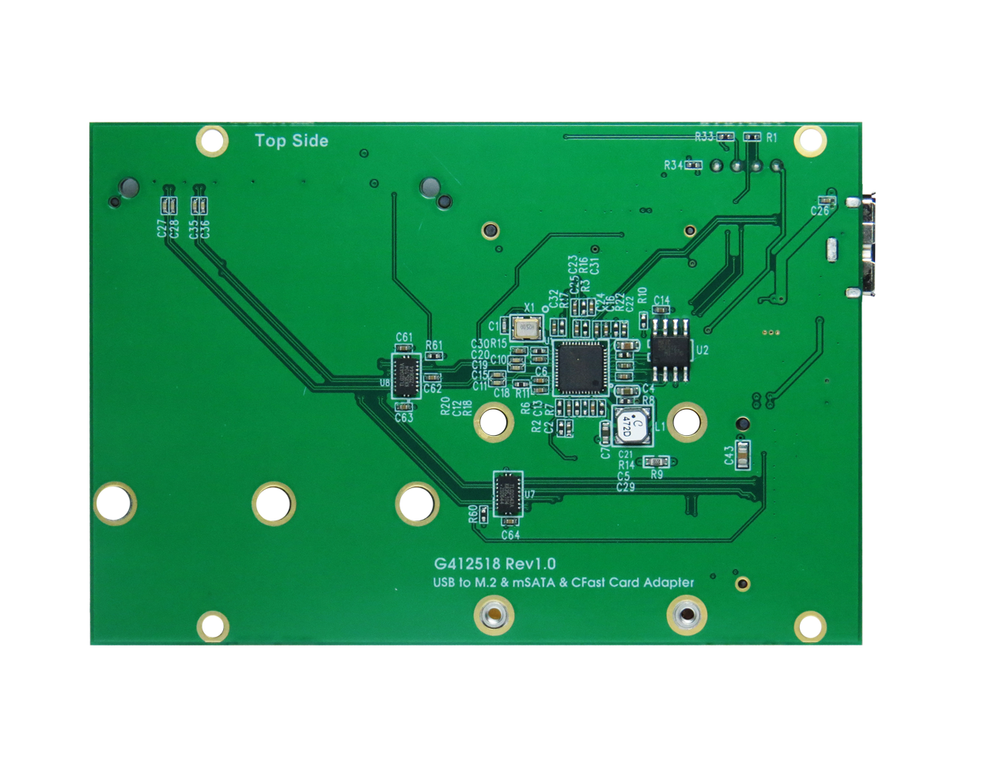 USB 3.1 Micro B to M.2 - mSATA - CFast Card Adapter