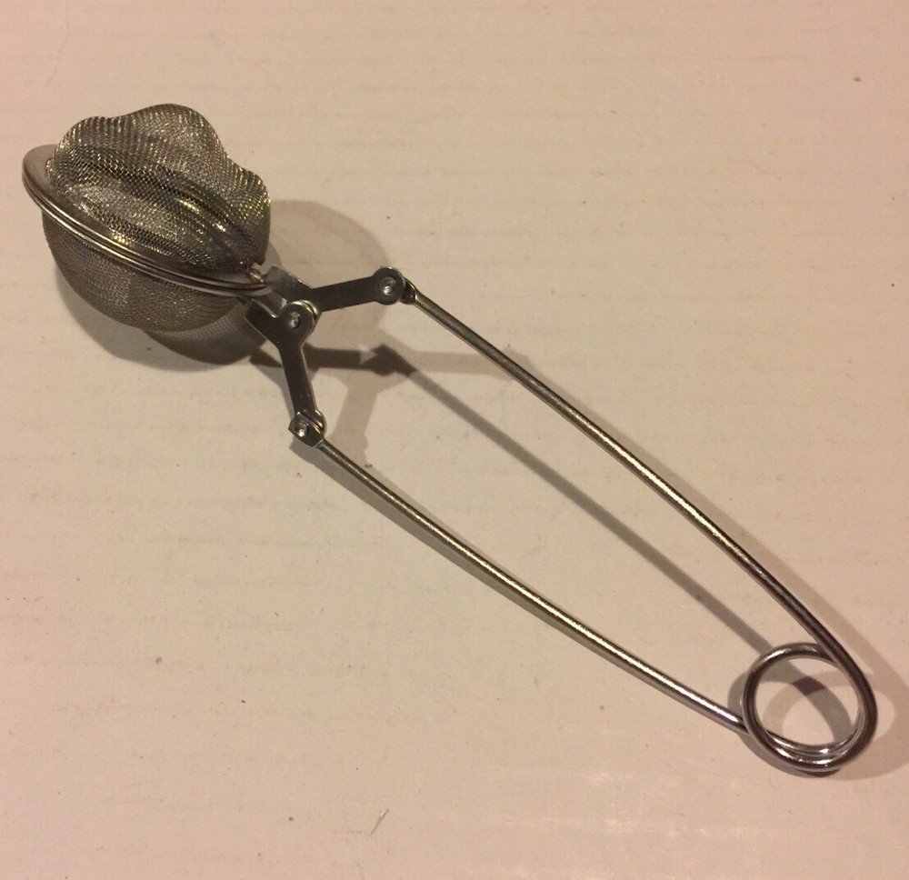 ❤️Long Handle Loose Tea Snap Opening Infuser Spoon Stainless Mesh
