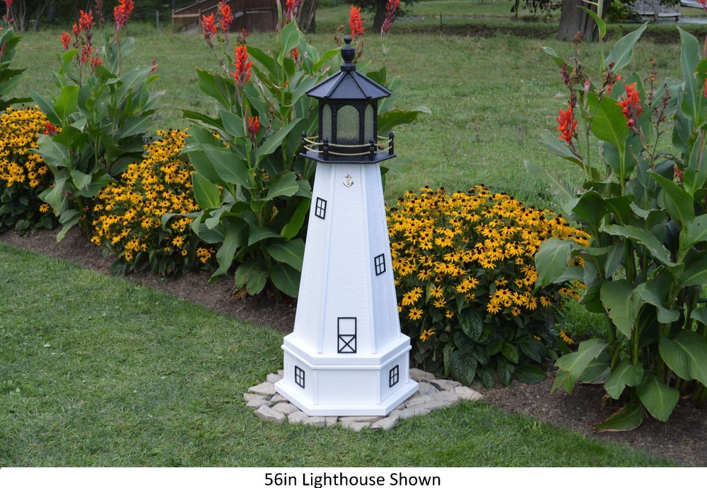 Amish-Made Replica Cape Cod, MA Lighthouse with Lighting - In 12 Sizes!