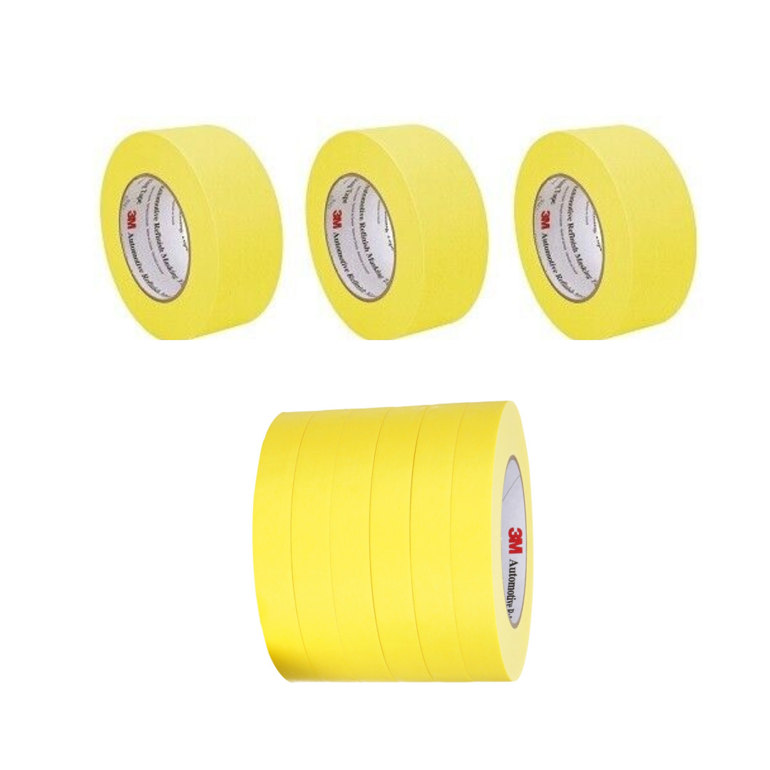 3M Yellow Automotive Masking Tape 6652 6654 Bundle