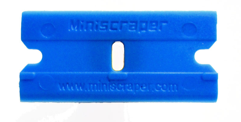 MINISCRAPER® Plastic Razor Scraper Blades 100 Pack Poly Carbonate
