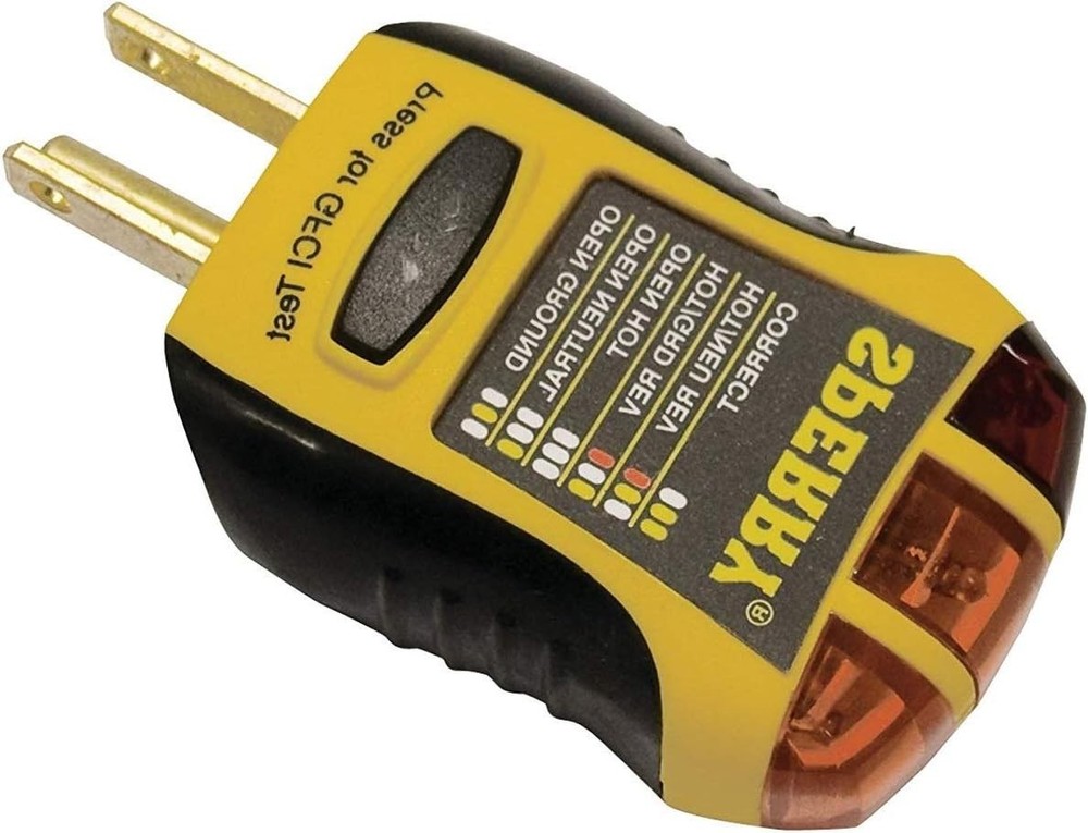 High-Performance GFCI Receptacle Tester with 7 Indicators for Quick Diagnostics