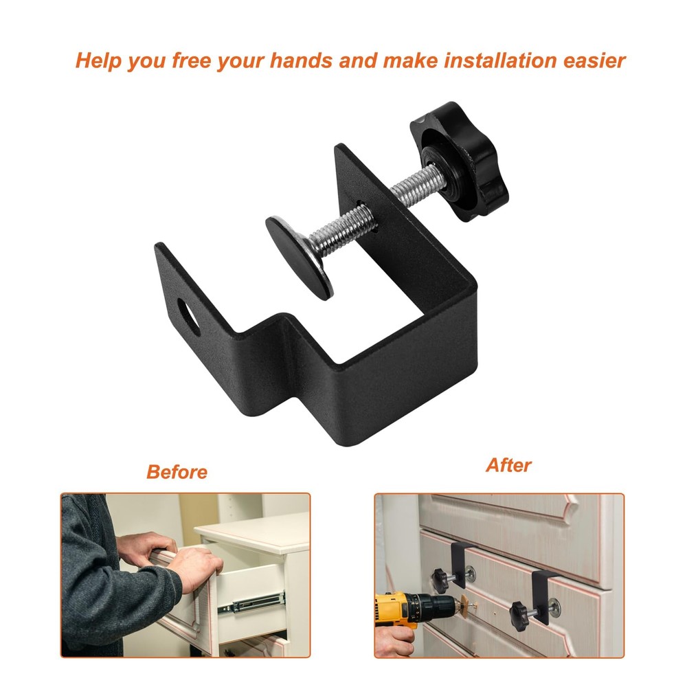 4Pcs Drawer Front Installation Clamps, Drawer Fixing Clips, Adjustable Drawer...