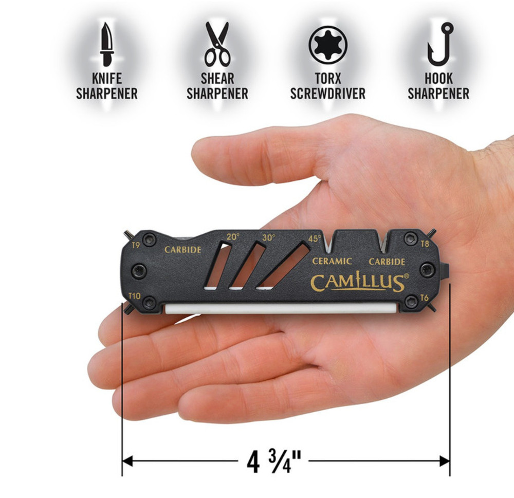 Camillus Glide Knife Blade Hook Carbide Multi Angle Sharpener Screwdriver 19224