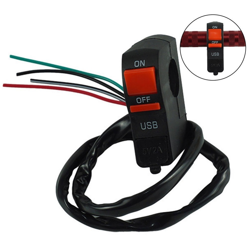 Convenient Motorcycle USB Charger with Built In Headlight Functionality