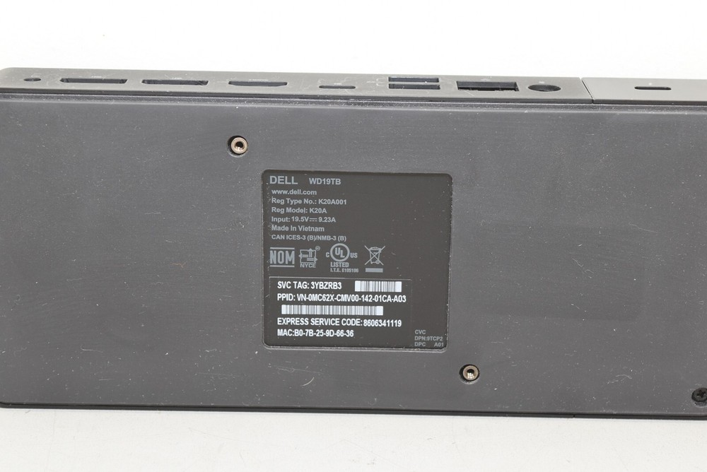 Dell WD19TB USB Type-C Docking Station Black