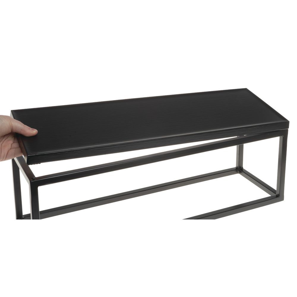 HUBERT® Black Display Riser with Black Top - 7"H