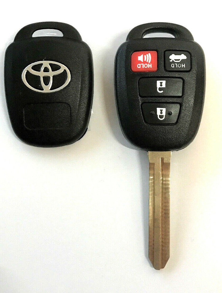 2 Toyota 2012-2016 4 Button Remote Head Key Shell + PROTECTIVE CASE Top Quality