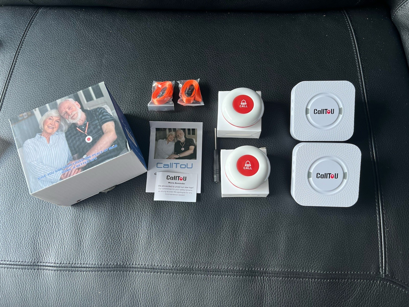 Call To U-2 Wireless Caregiver Pager System-with 2 SOS Buttons and 2 Receivers