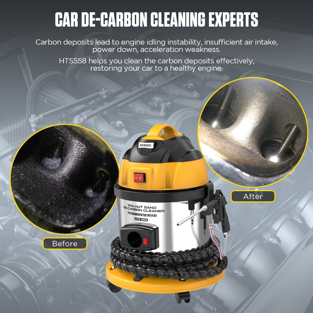 AUTOOL HTS558 Walnut Blaster Engine Intake Valve Cleaning Machine Sand Blaster