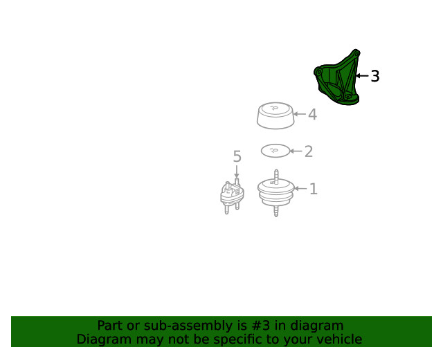 Genuine GM Driver Side Engine Mount Bracket 25796383