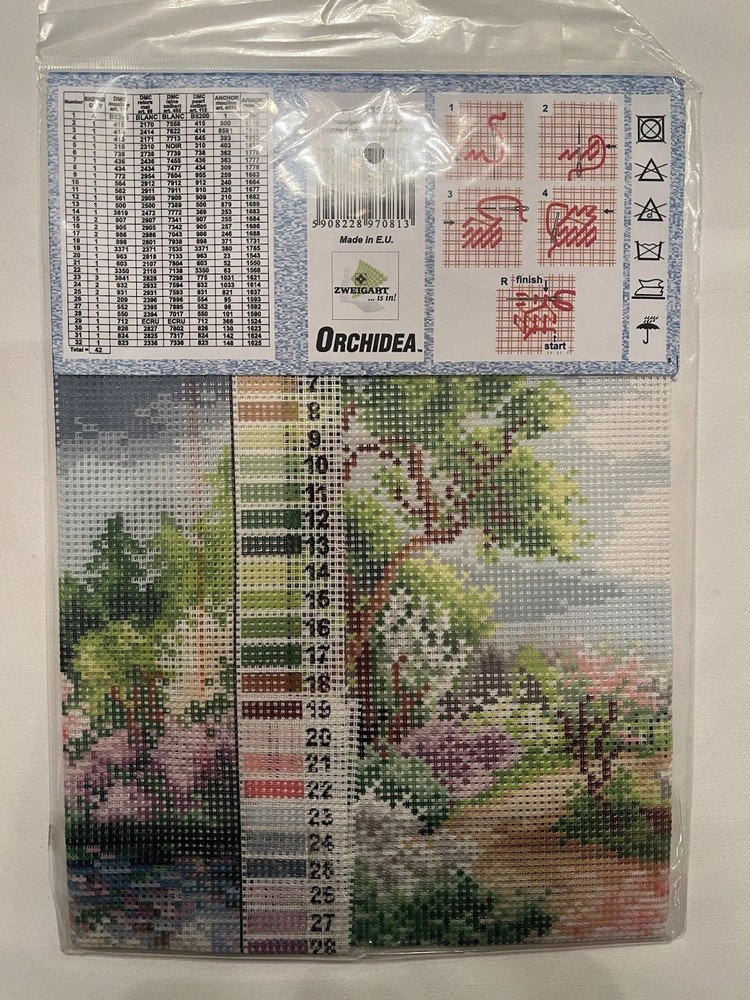 Orchidea - Needlepoint Canvas - “Spring Landscape” - No Yarn