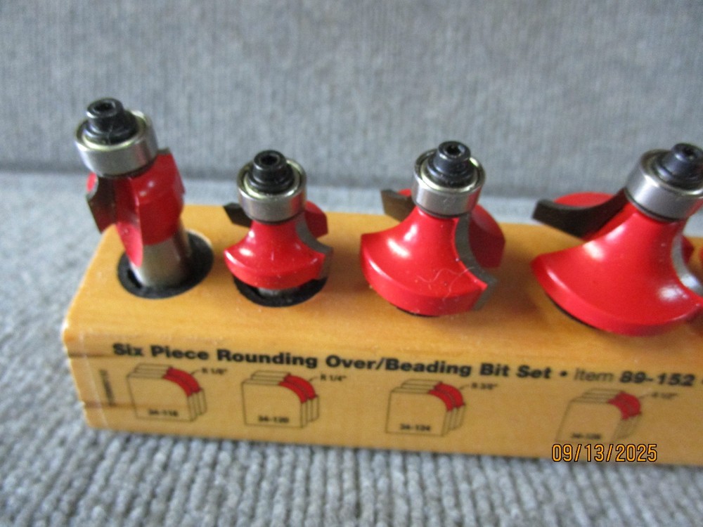 5pc Freud Rounding Over Router Bit Set