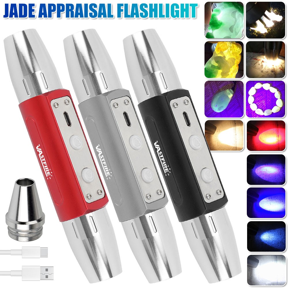 Professional Gemstone Identification Light LED Flashlight Torch Gemologist Tool