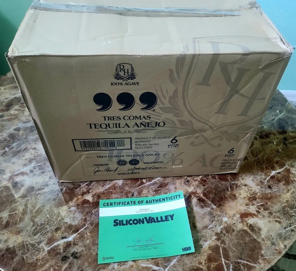SILICON VALLEY: Tres Comas Tequila EMPTY Box w/Studio COA