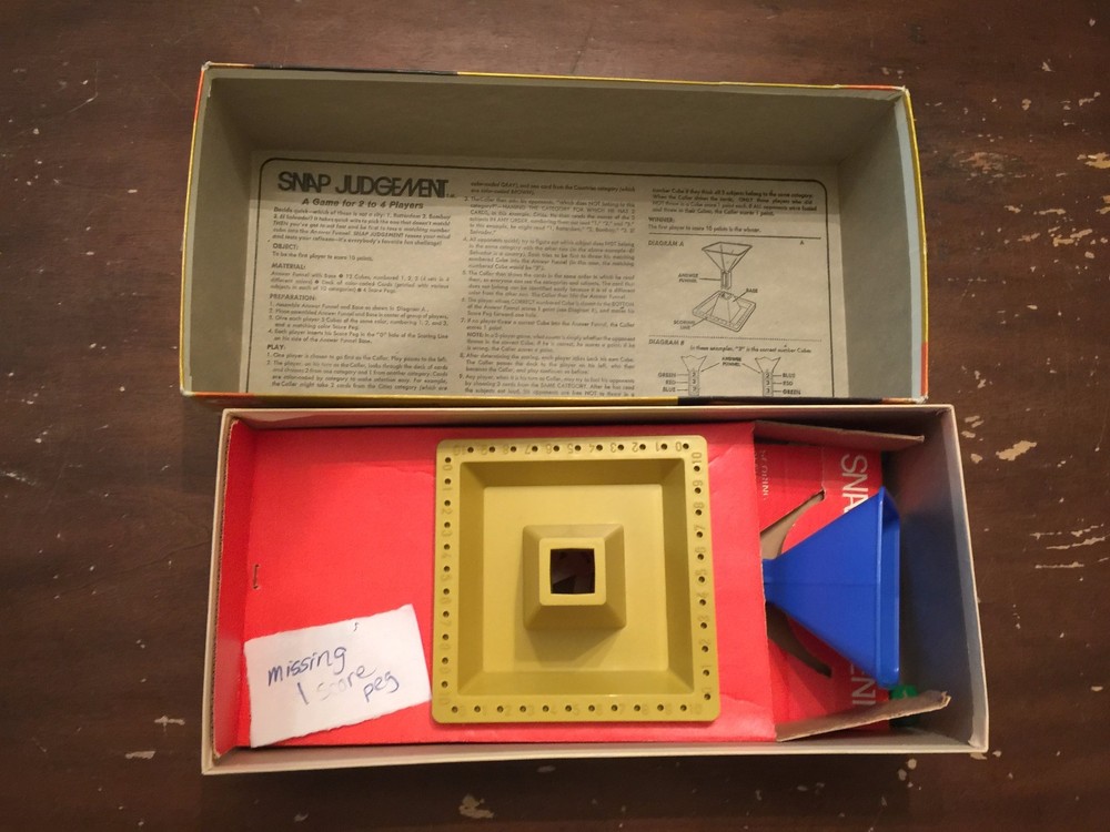 1972 Snap Judgement Game by Ideal
