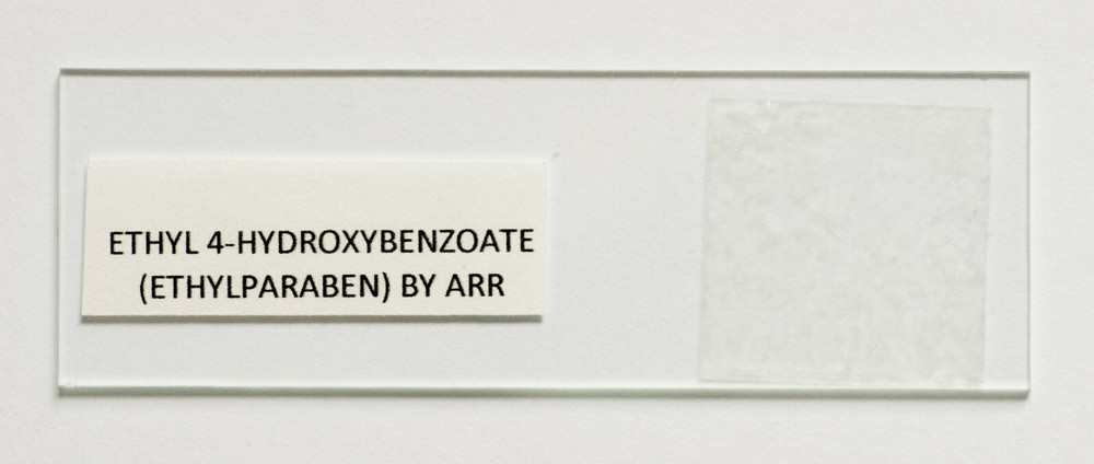 Microscope slide for polarization, Ethyl 4-hydroxybenzoate