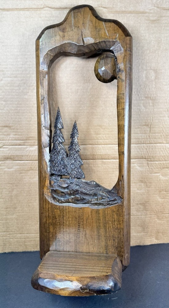 Hand Carved Tree Mirror Decorative Wall Decor