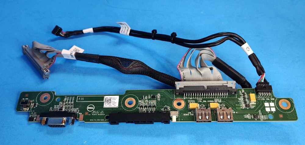 Dell PowerEdge R220 Server Front Input I/O VGA USB Control Panel w/Cables 59K4P