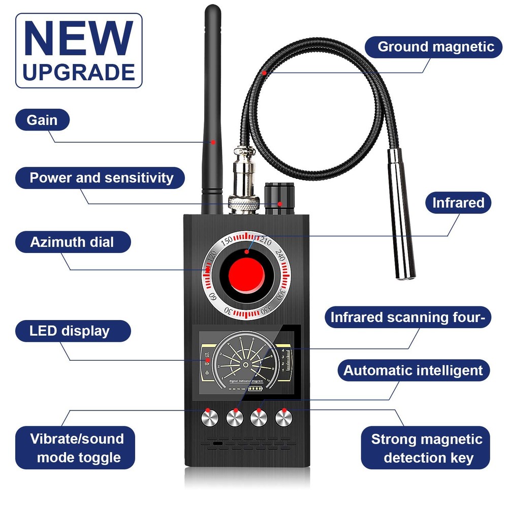 Anti-Spy Wireless RF Signal Detector [Latest Professional Version] Bug GPS Ca...