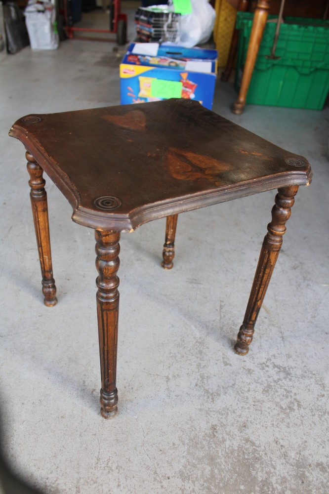 Small antique wood side table