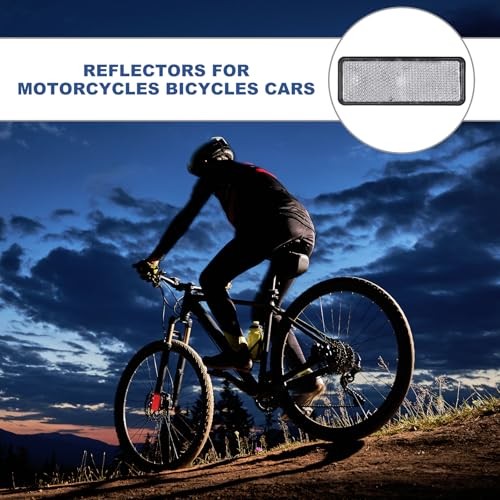 Rectangle Rear Reflectors, 2 Pcs Safety Reflective Warning Reflector White