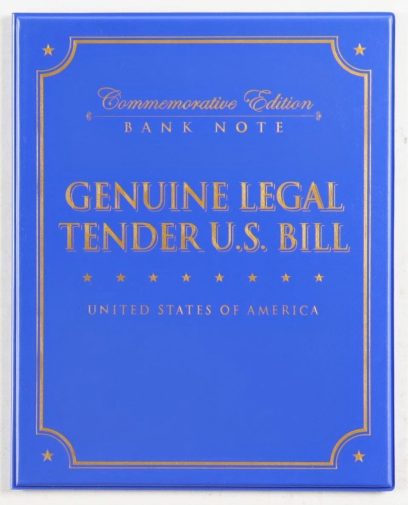 Donald Trump (45) Colorized $2 Commemorative Bank Note with Display Folder