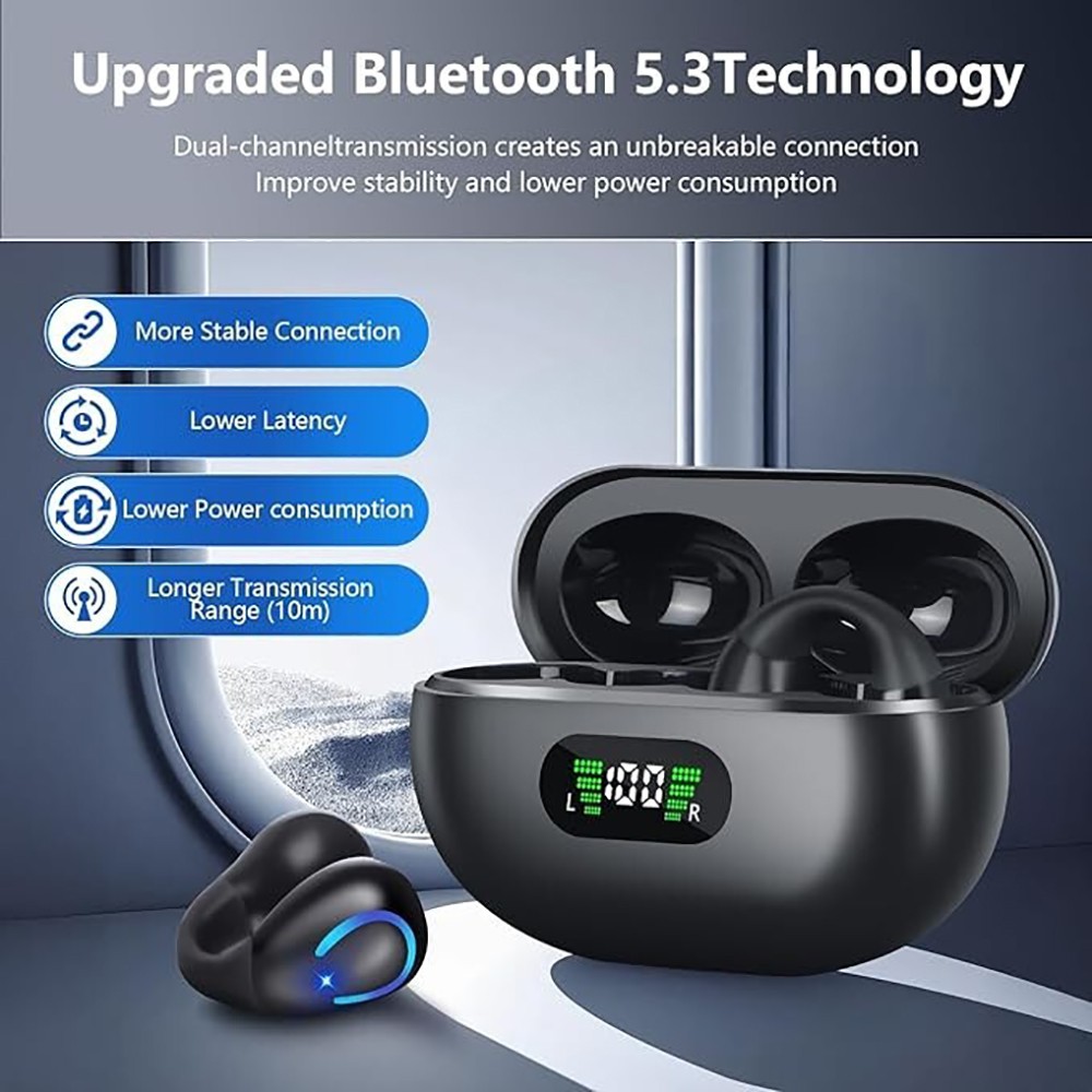 Wireless Bluetooth Earbuds with LED Display Charging Case for iPhone & Android