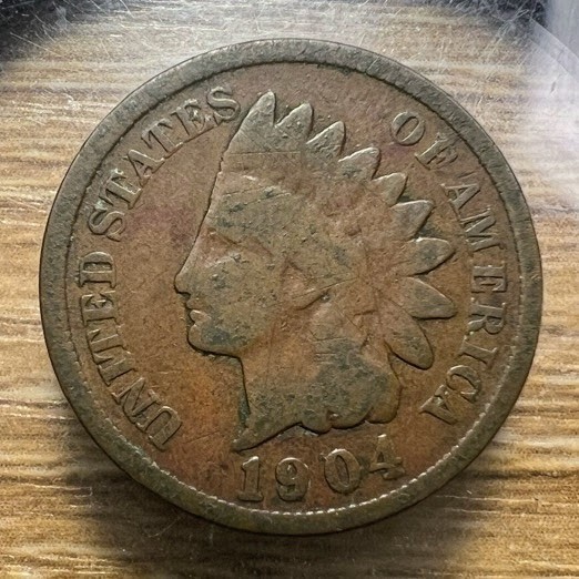 1904 Indian Head Cent - Actual Coin Shown - Free Shipping & Tracking INV#19