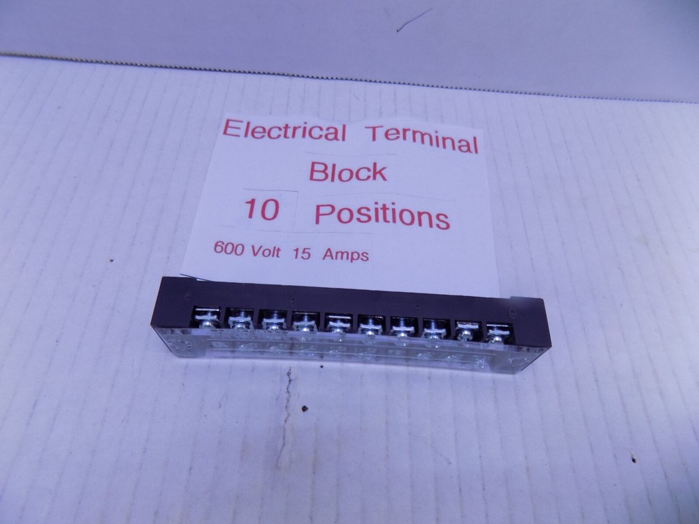 ELECTRICAL TERMINAL BLOCK BUS STRIP 10 POSITION NEW