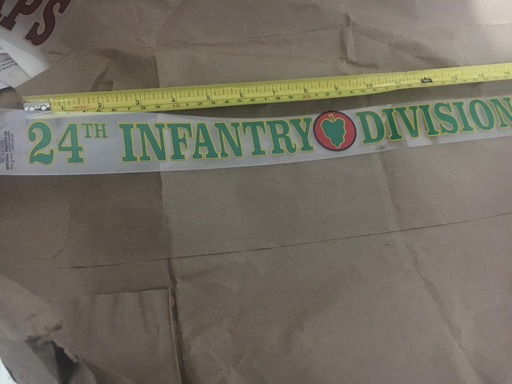 US Army 24th INFANTRY DIVISION Window Decal (Applied outside)