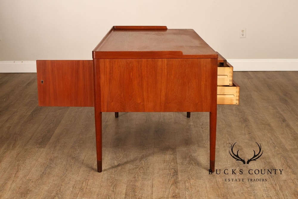 Danish Modern Teak Executive Writing Desk