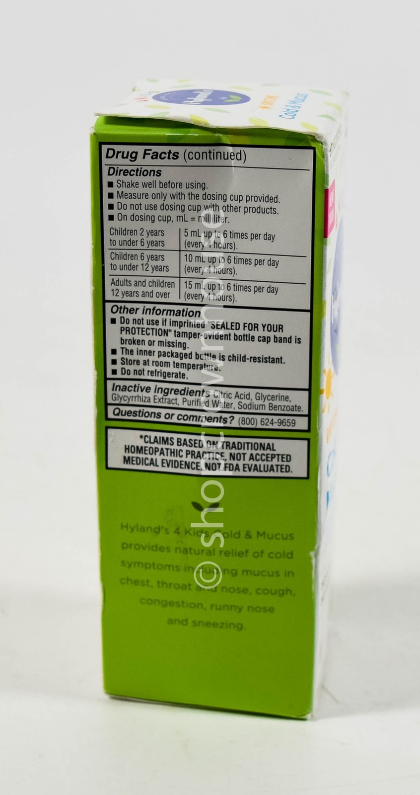 Hylands 4Kids COLD & MUCUS homeopathic 4oz DAYTIME congestion runny nose Cough