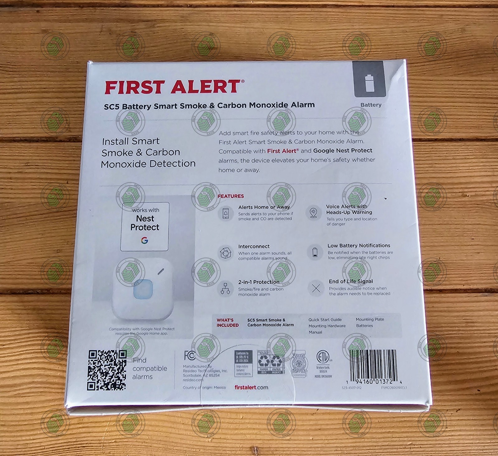 First Alert SC5 Smart Smoke and Carbon Monoxide Alarm ~Battery~ Brand New Sealed