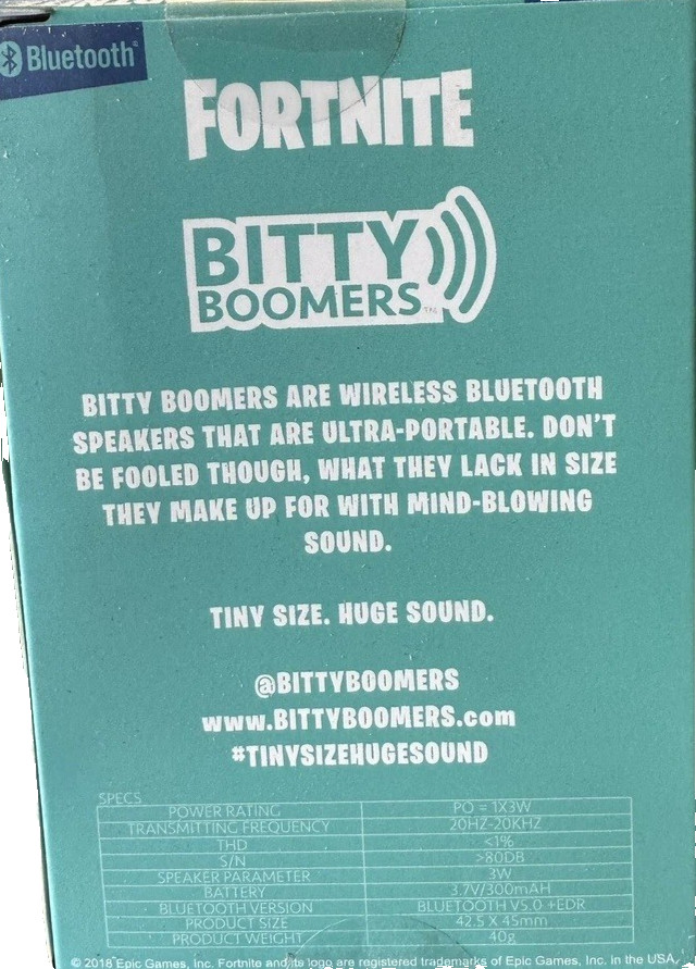 Fortnite Leviathan Bitty Boomers Wireless Bluetooth Speaker (3-PACK)