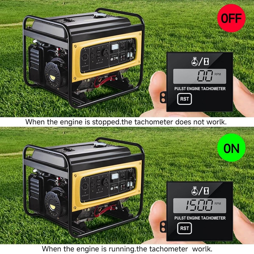30000RPM Durable 2 & 4 Stroke Tachometer Gauge For Small Engine Tachometer