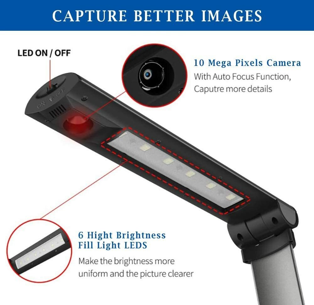 Arrison Document Camera for Teachers Laptop Computer with SDK & Twain