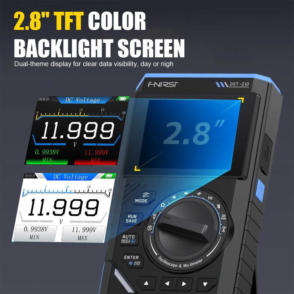 FNIRSI DST210 Handheld Digital Oscilloscope Multimeter+Function Signal Generator
