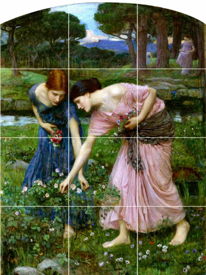Gather ye rosebuds while may waterhouse john ceramic tile mural backsplash