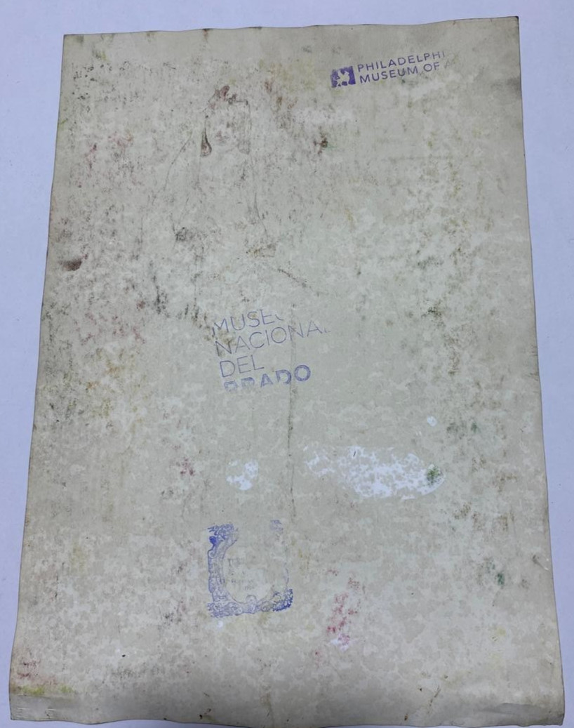 JOHN SINGER SARGENT Drawing on paper (Handmade) signed and stamped mixed media.