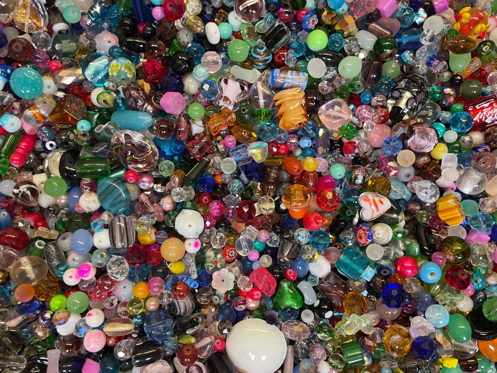 *~200~💕Piece Glass Loose Beads*7oz+ Bulk Mixed Lot #2 Craft Jewelry!!!😀*