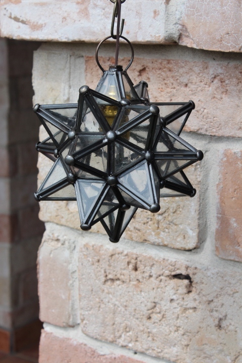 Moravian 7.5" bubble glass star same size points