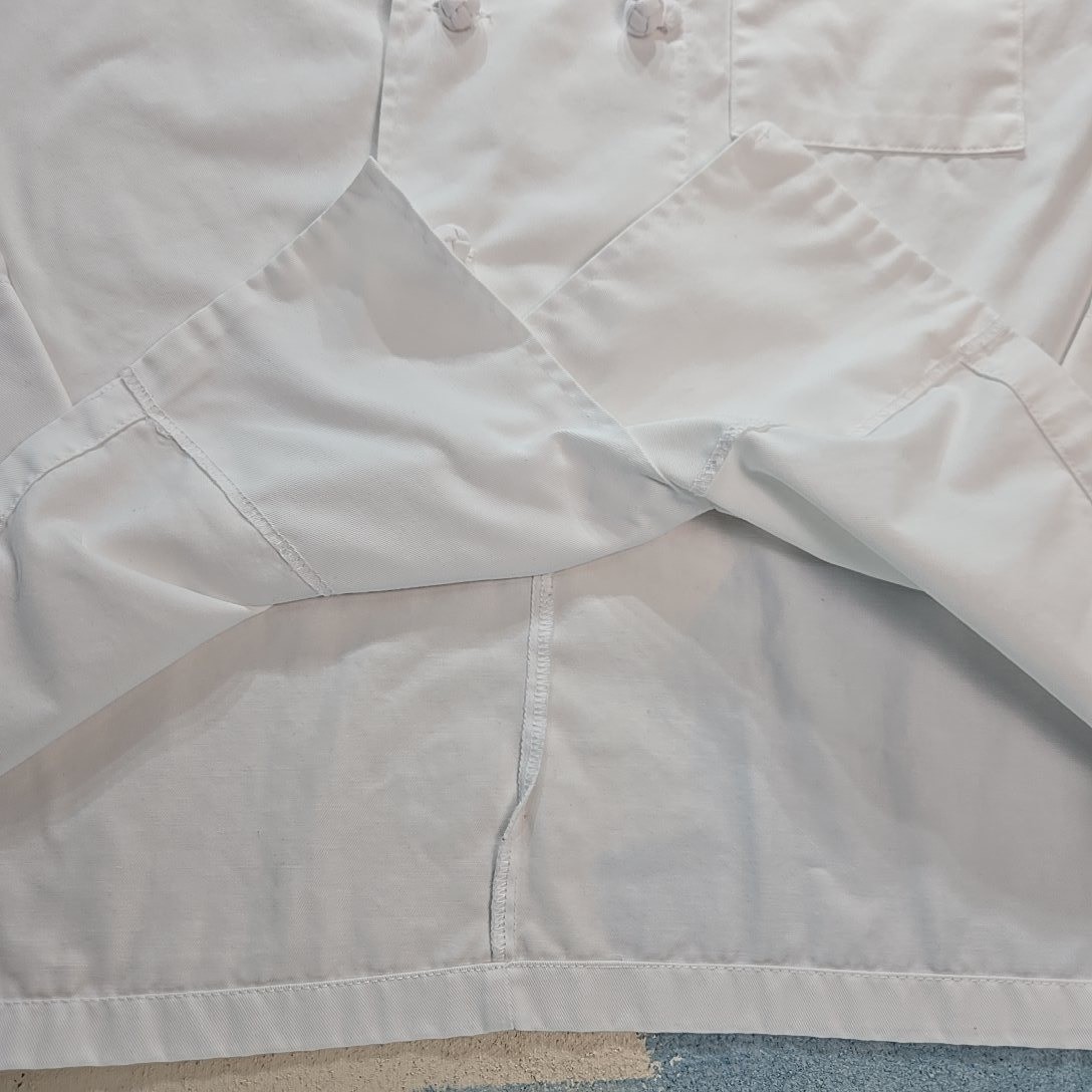 Chef Works White Double Breasted Chef Coat Mens L University of Michigan Sodexo