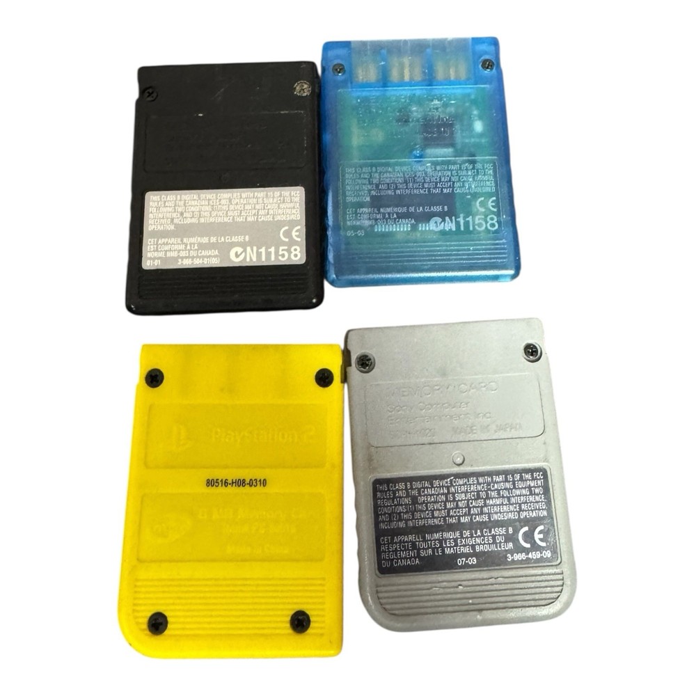 Official Sony PlayStation 8MB Assorted Memory Cards Untested
