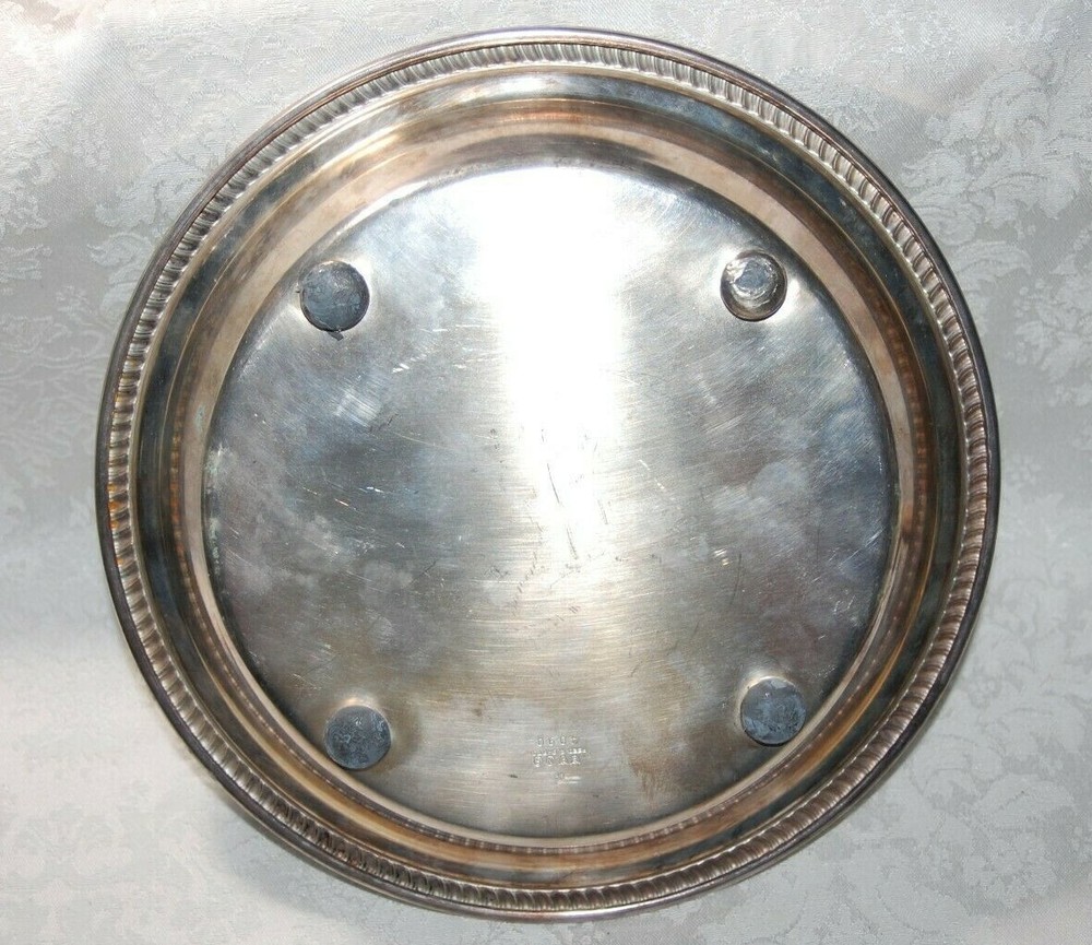 Reed Barton Footed Dish 1948 Silver Plated Deep Serving Dish Plate